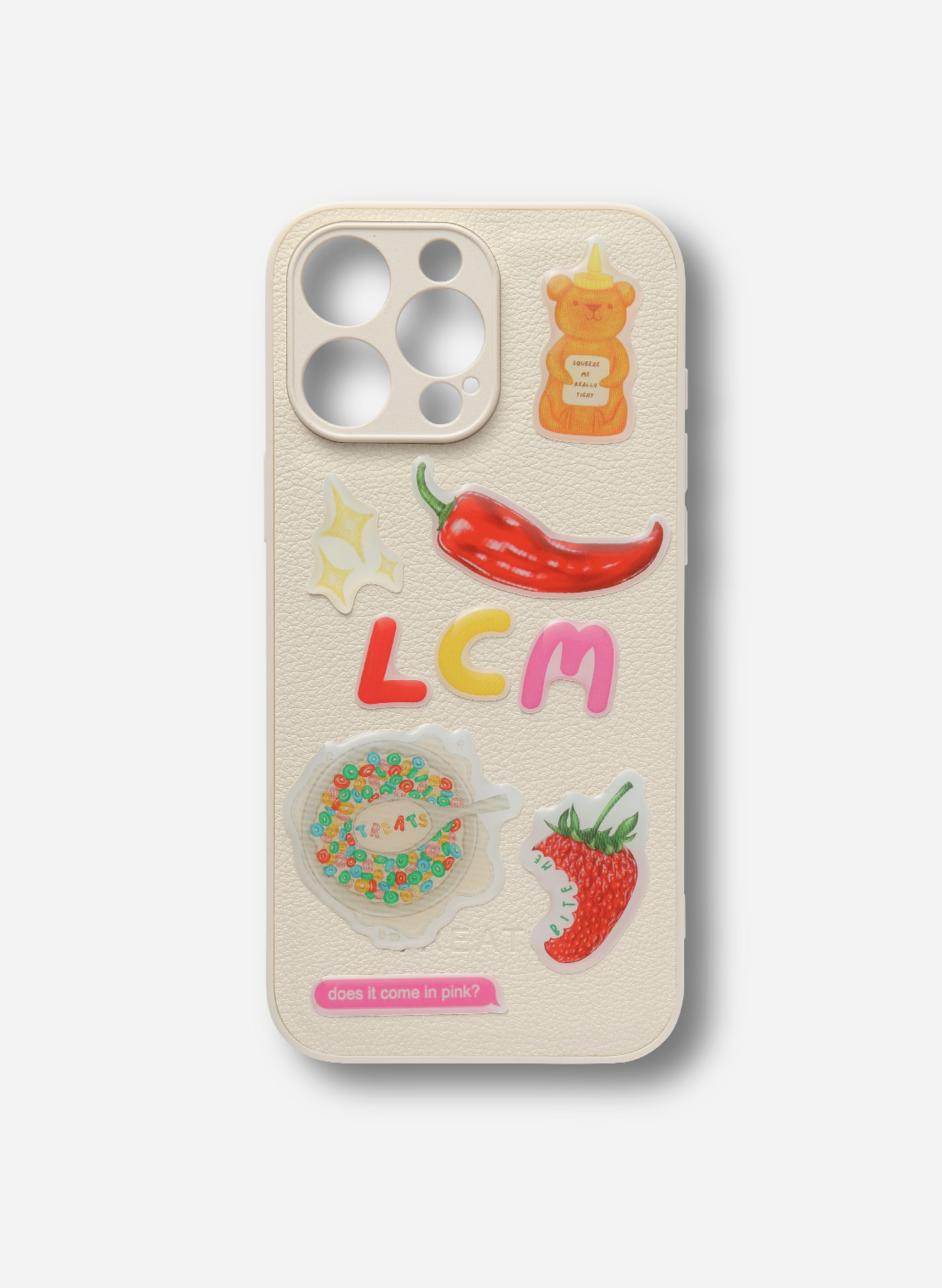 Leather Look Phone Case - Cream