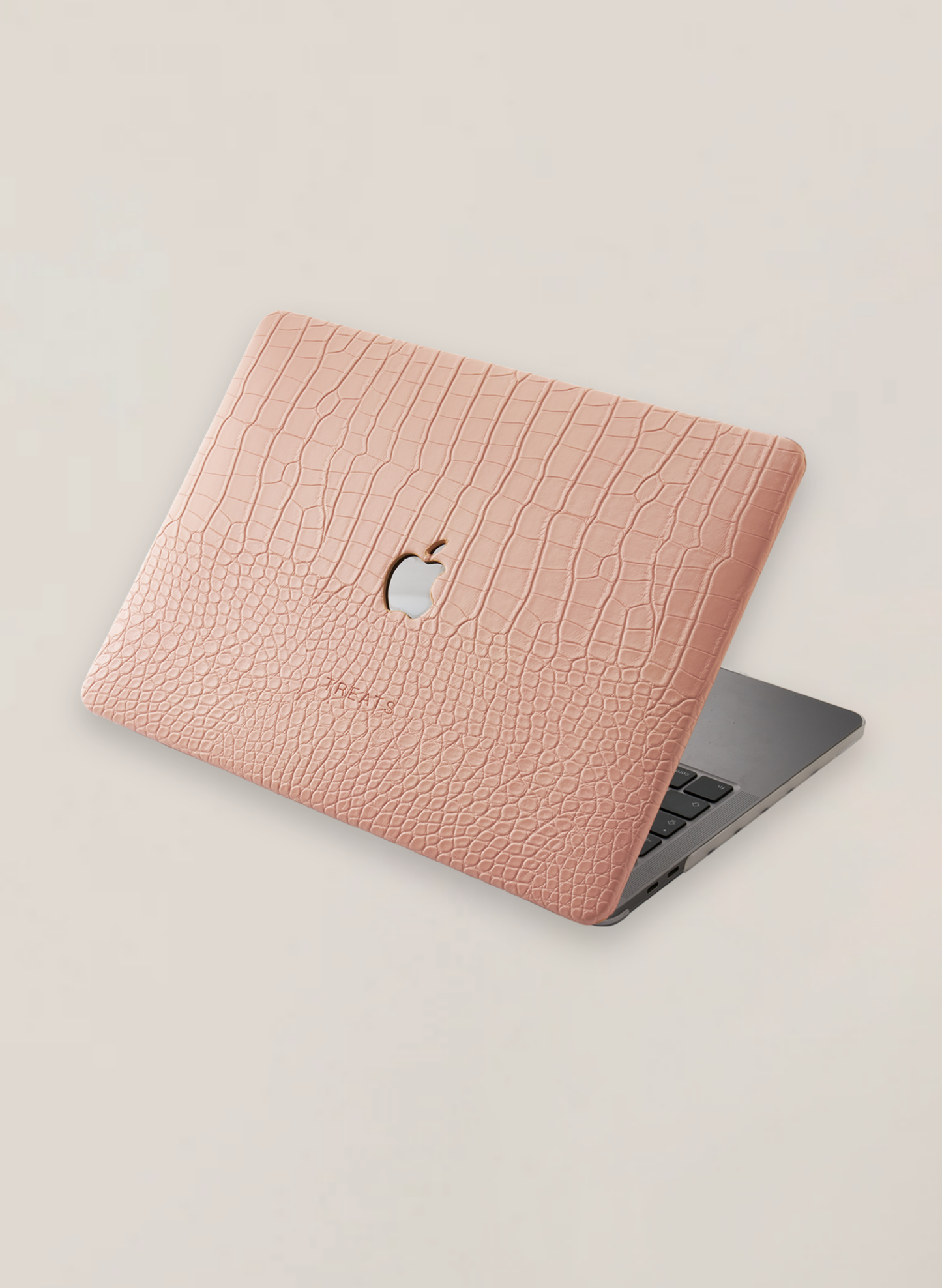 Croc Emboss Laptop Case - Baby Pink