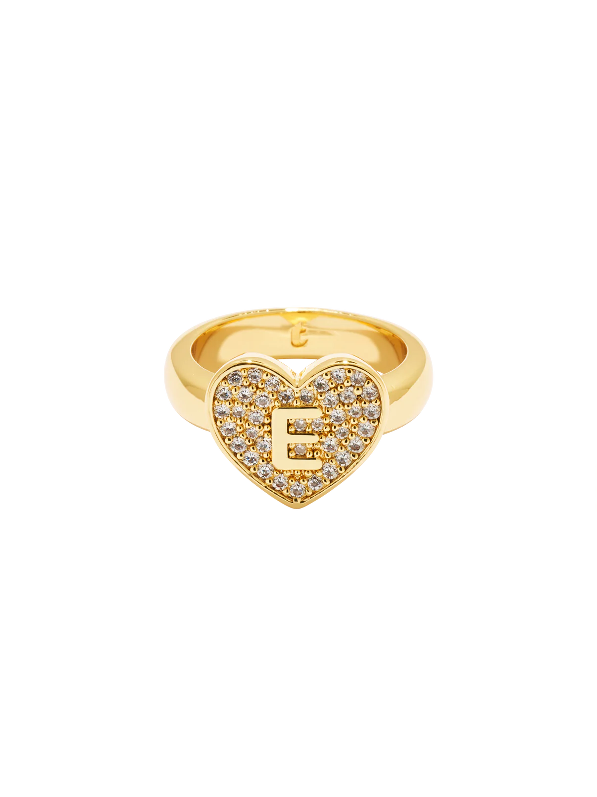 Initial Heart Signet Ring