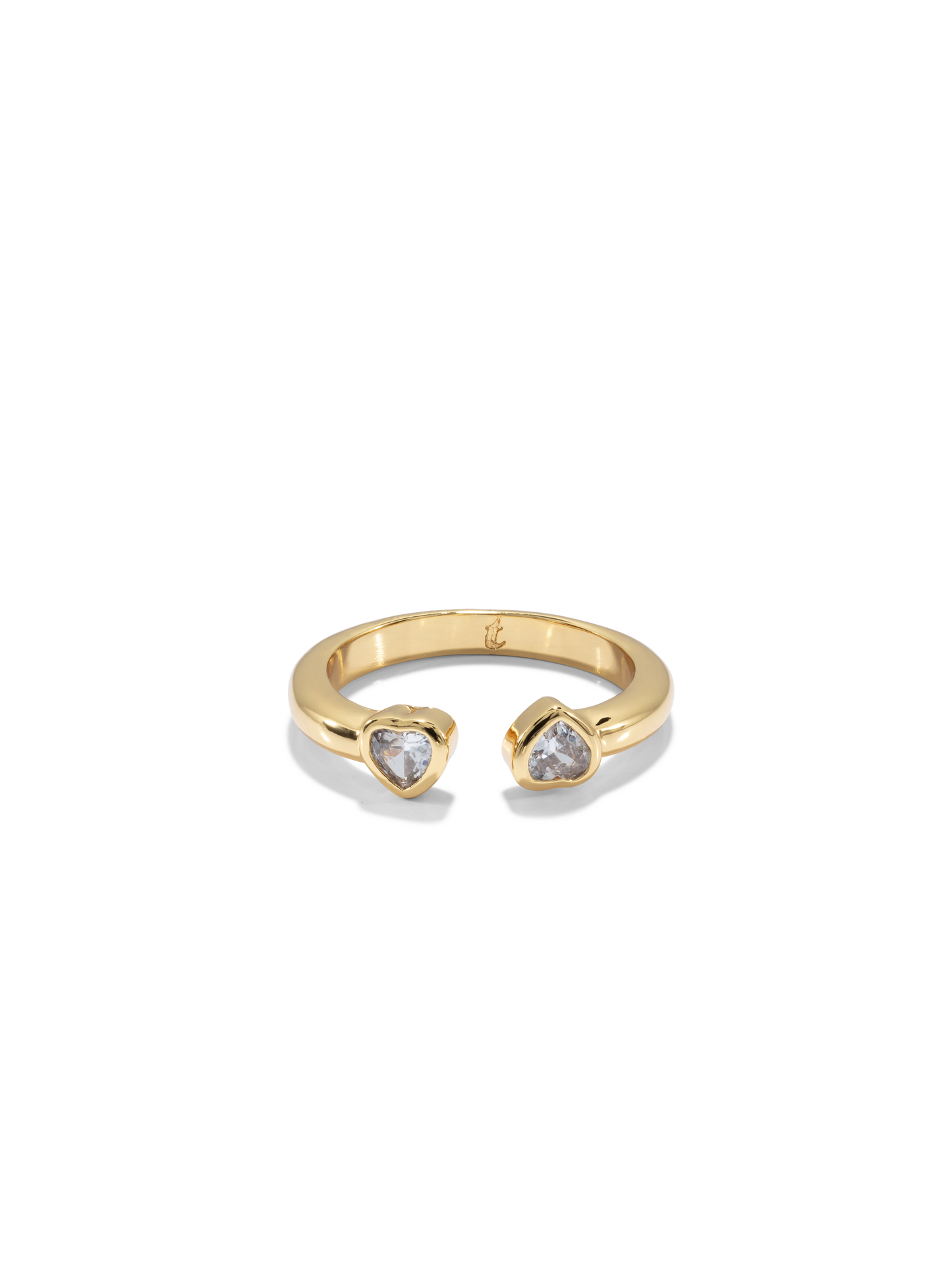 Double Heart Ring - Gold