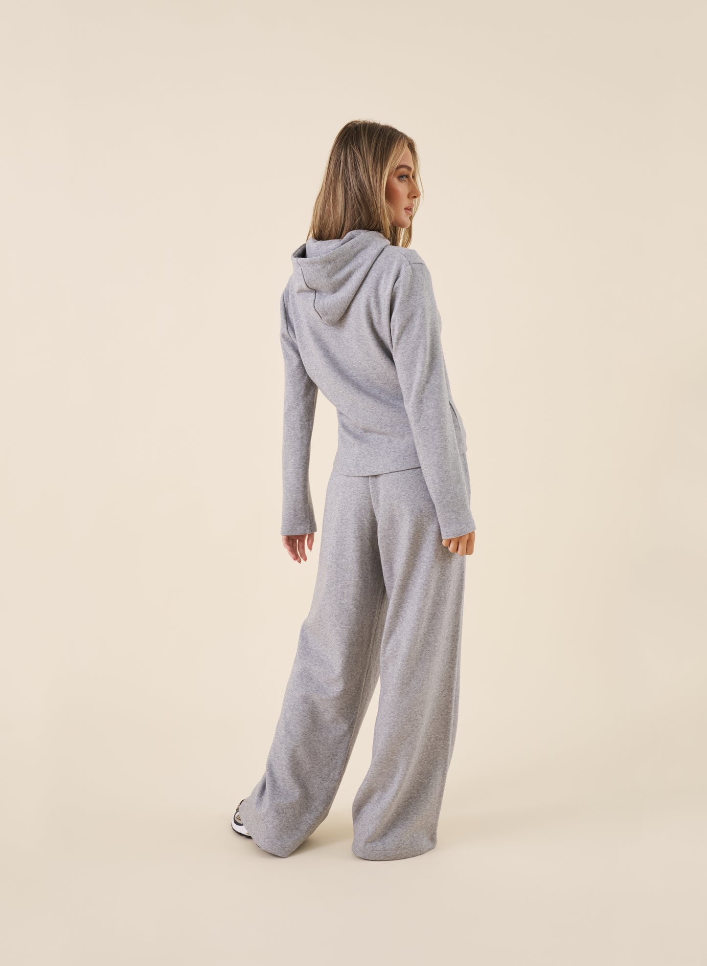 Cosy Knit Hoodie - Grey Marl