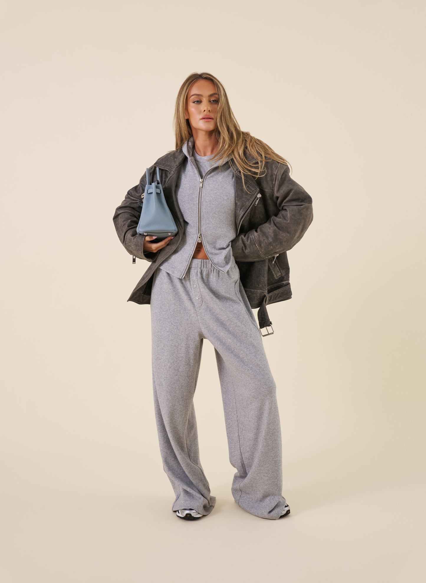 Cosy Knit Hoodie - Grey Marl