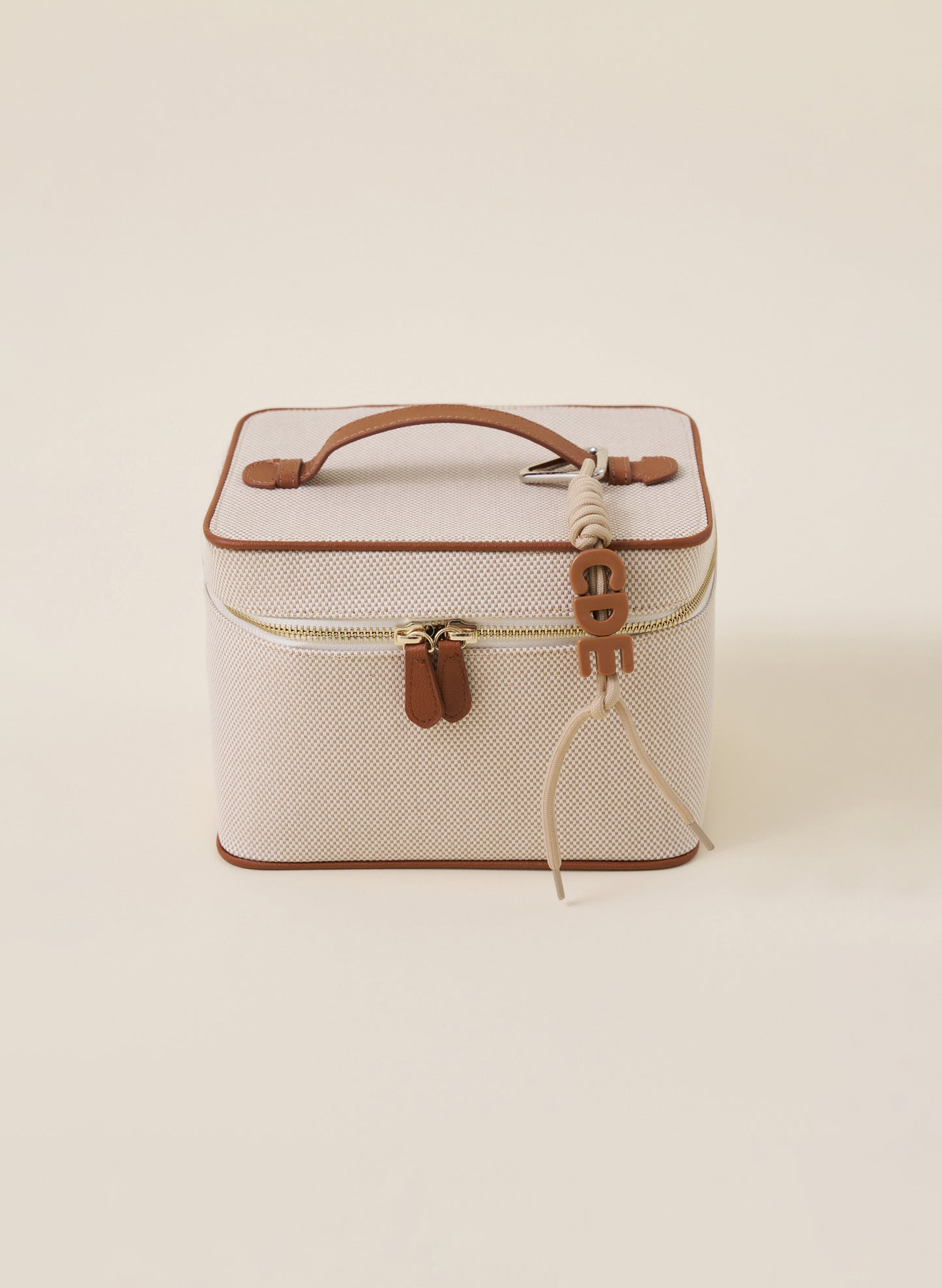 Nylon Rope Tonal Bag Charm - Beige