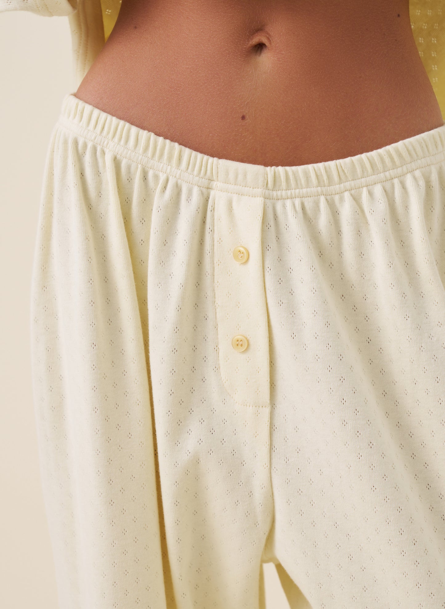 Pointelle Pyjama Set - Butter Yellow