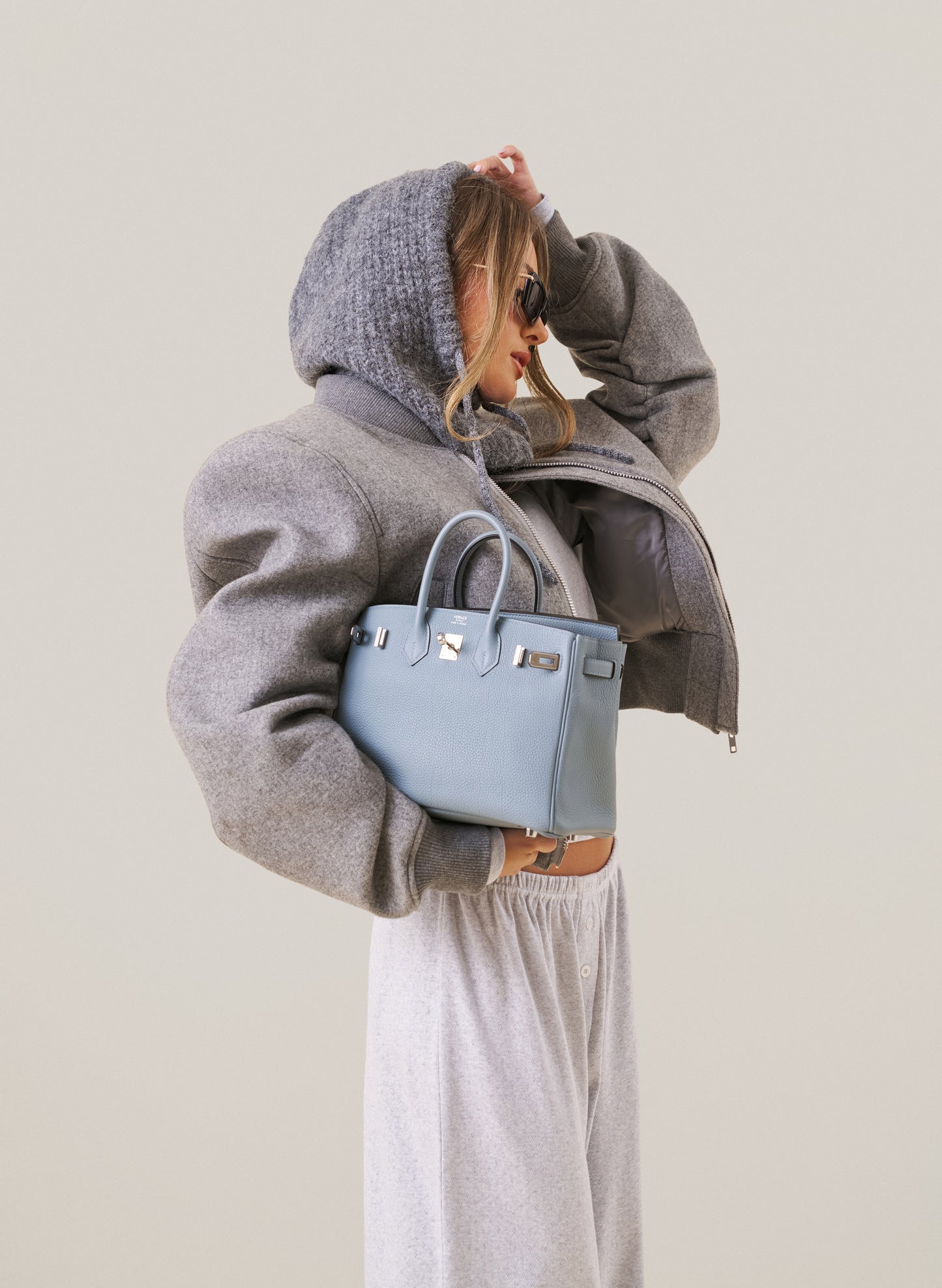 Grey Marl Pointelle Pyjamas