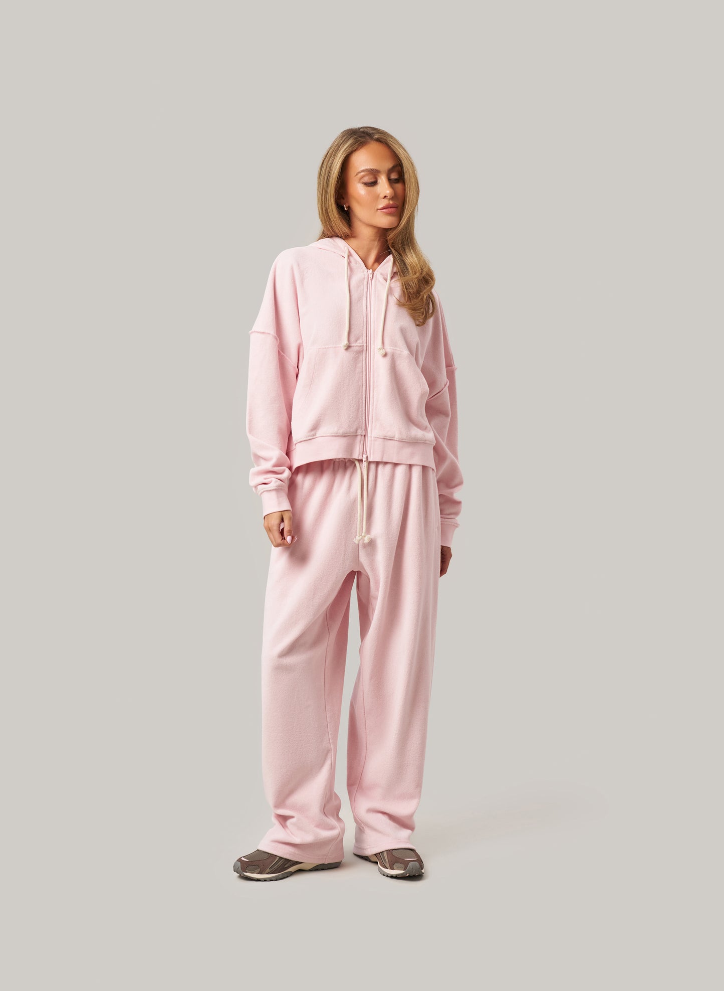 Towelling Tracksuit - Pink