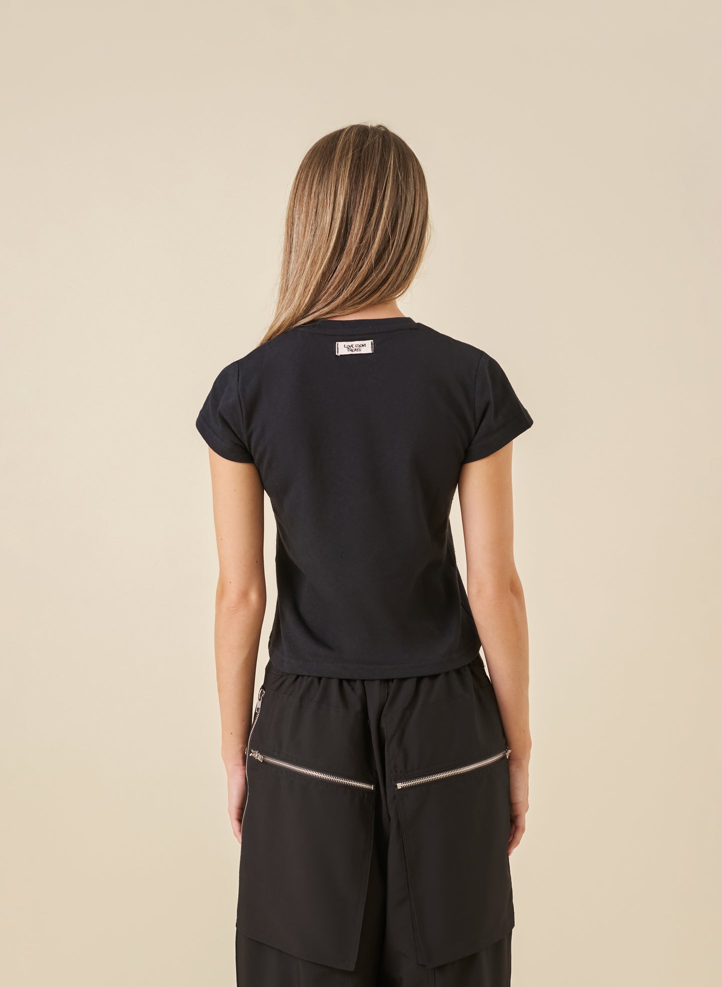 Love From Treats Baby Tee - Black
