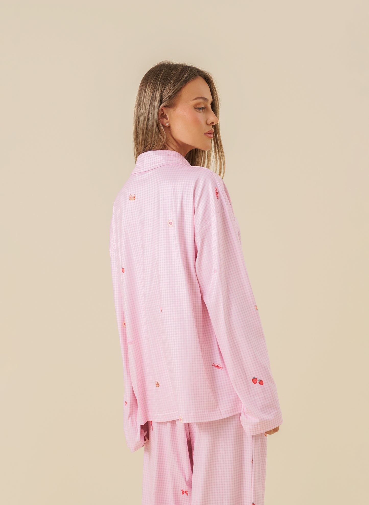 Gingham Soft Launch Pyjamas - Baby Pink
