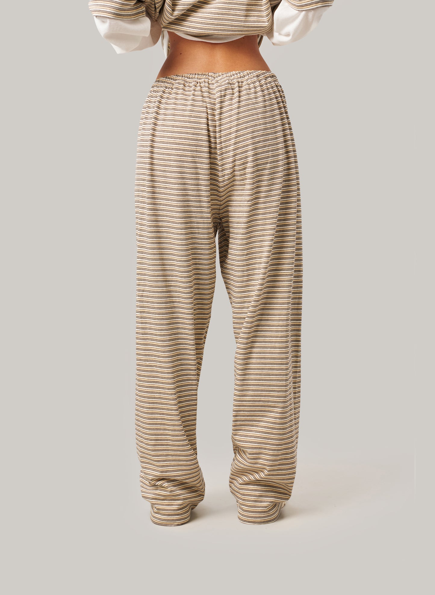 Striped Slub Set - Cream