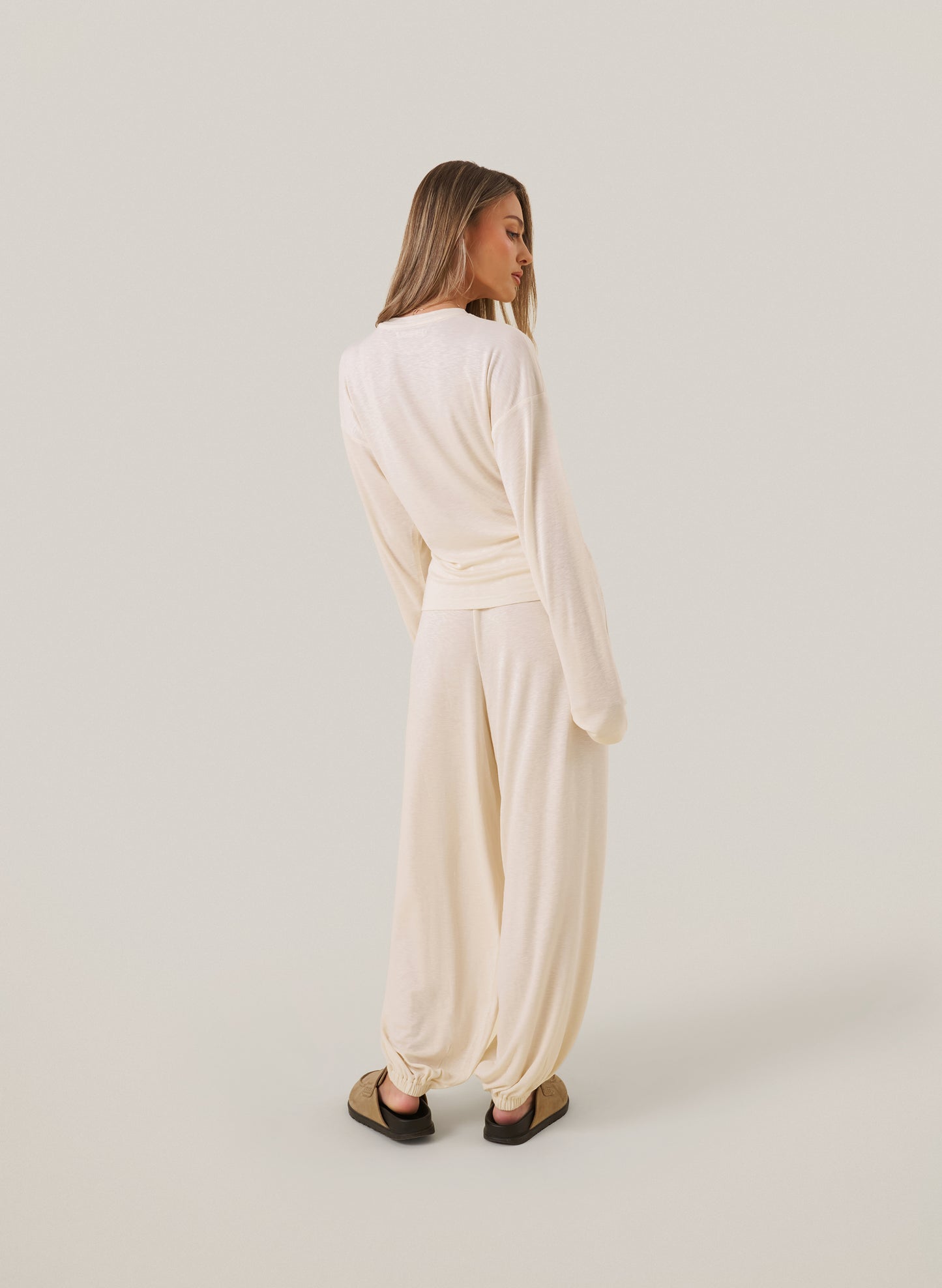 Knitted Slub Set - Cream