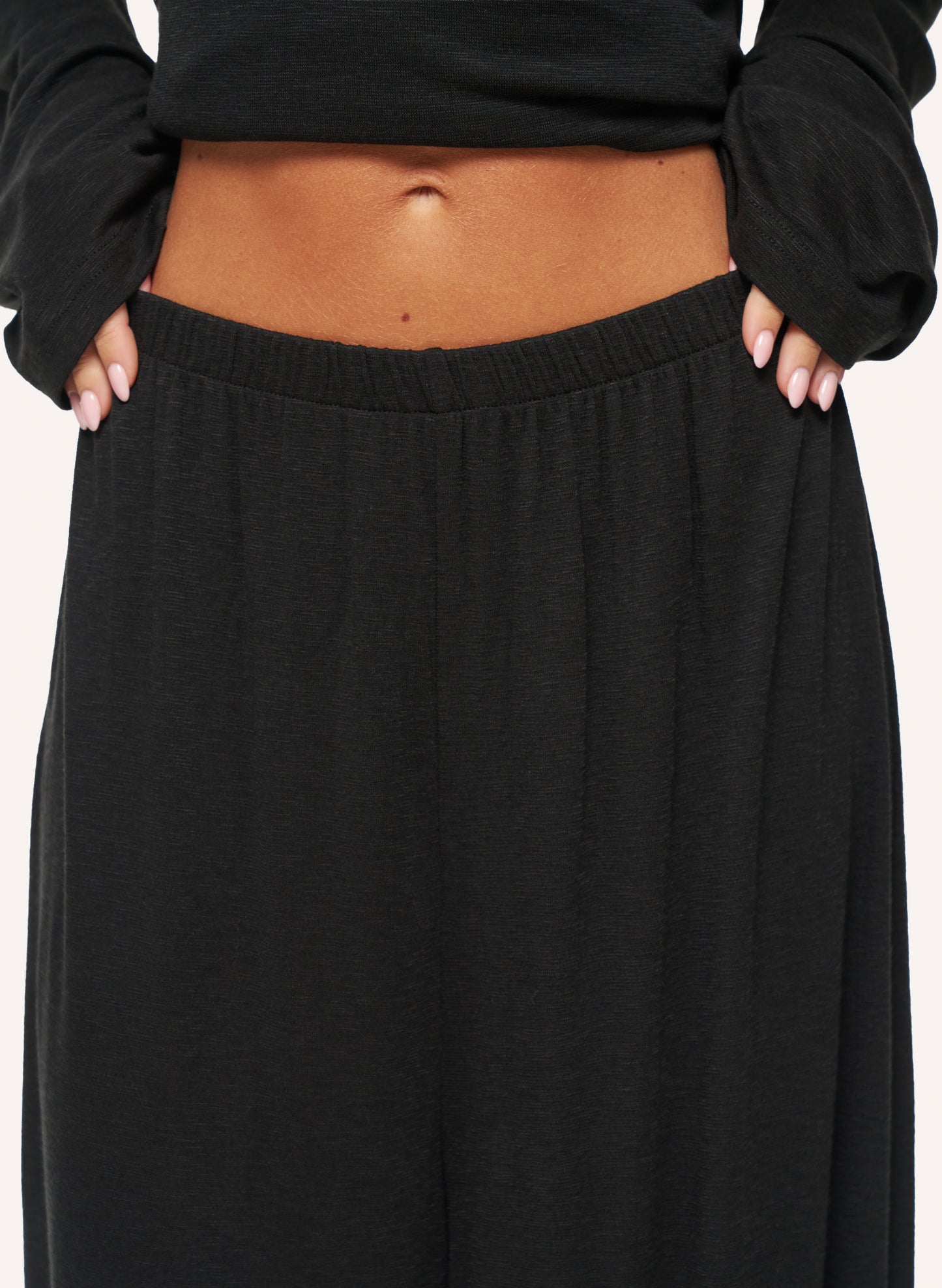 Knitted Slub Set - Black