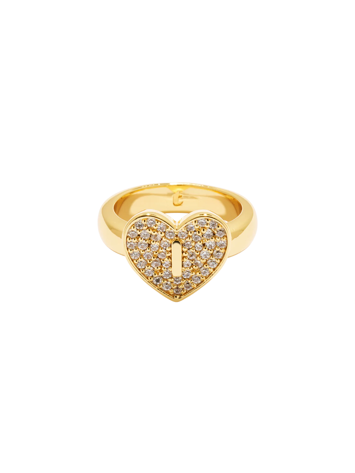 Initial Heart Signet Ring