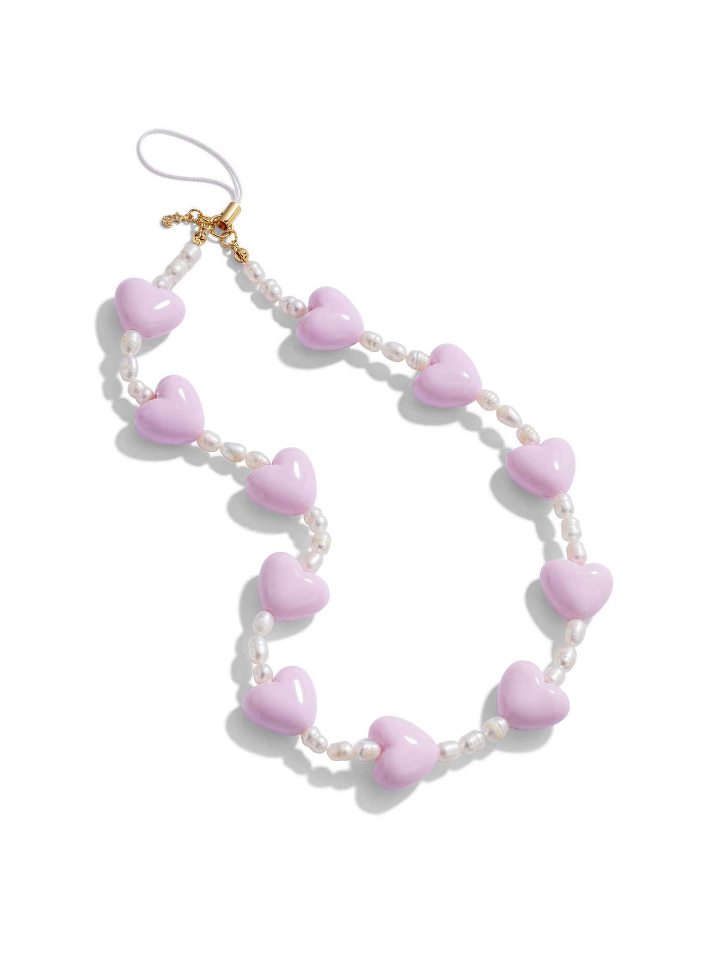 Pink Heart Phone Chain