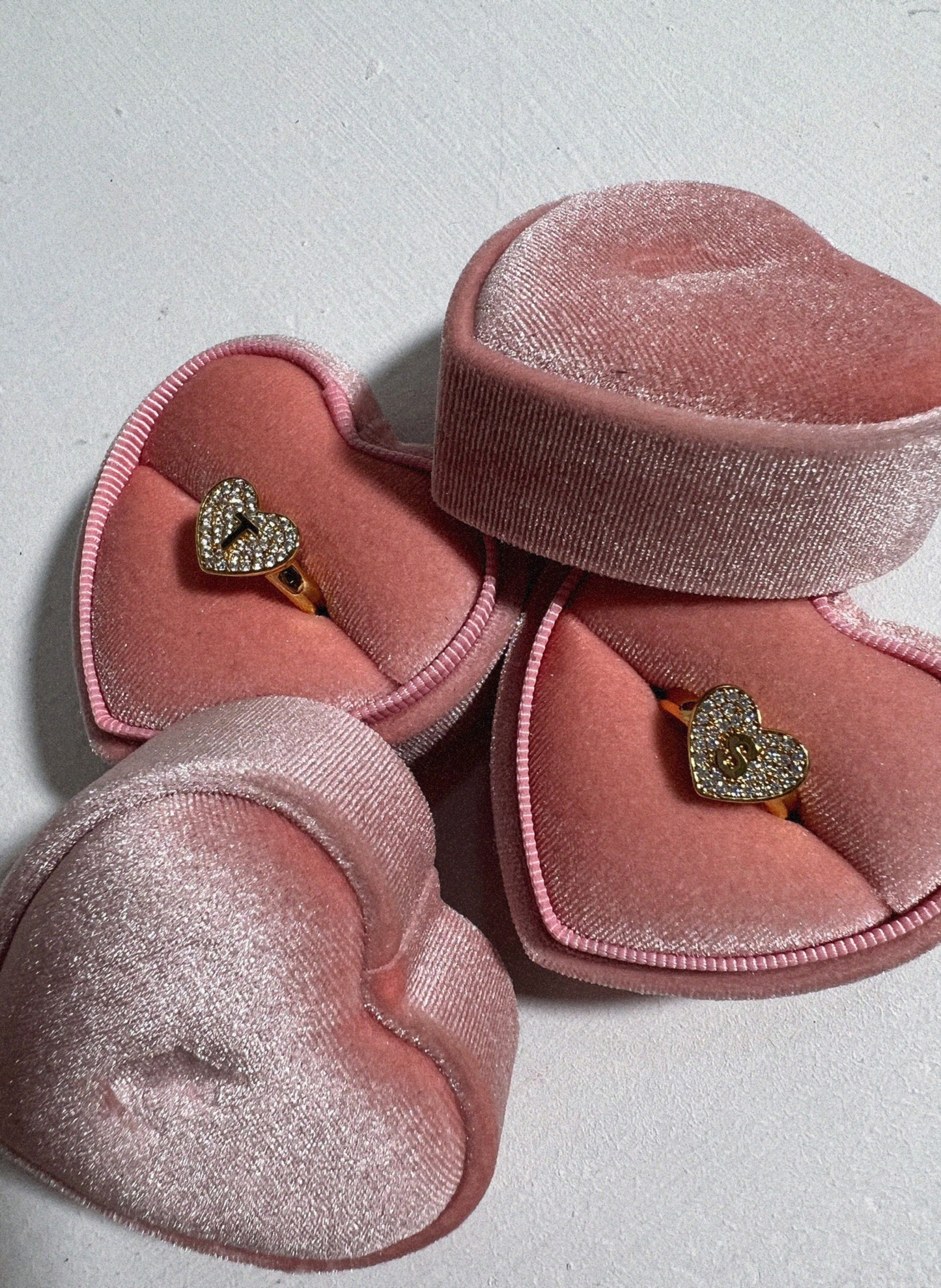 Initial Heart Signet Ring