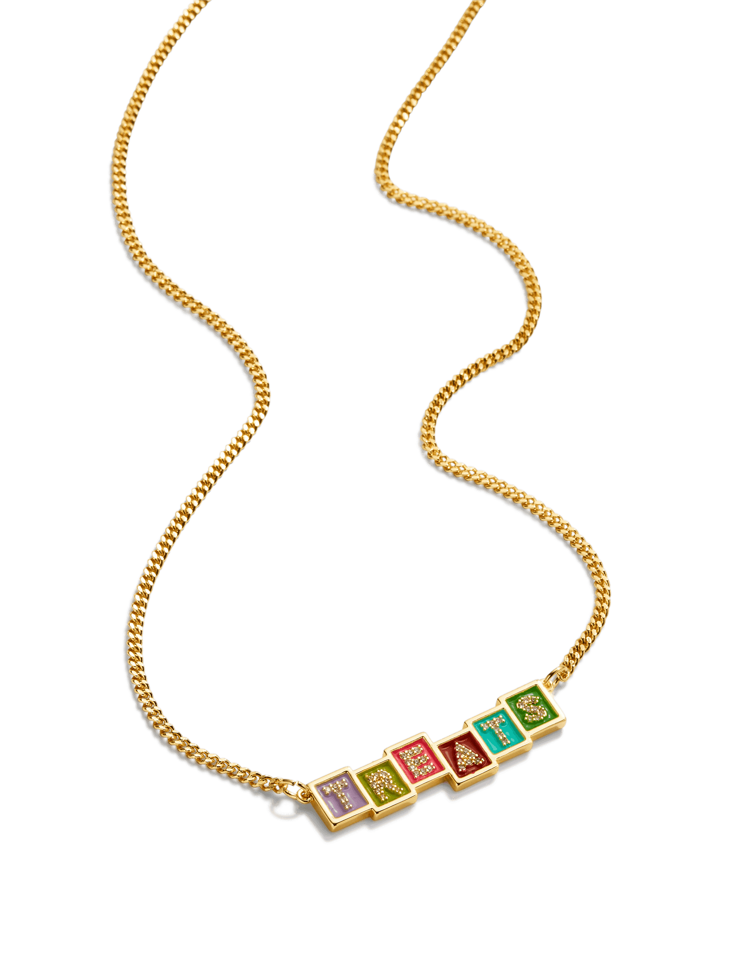 Enamel Building Blocks Necklace