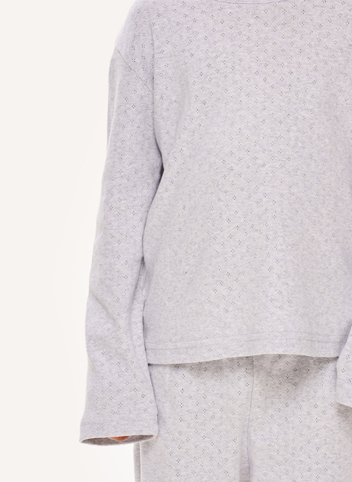 Kids Pointelle Pyjama - Grey