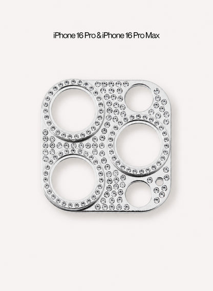 Rhinestone Camera Sticker - Silver