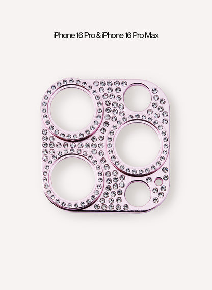 Rhinestone Camera Sticker - Pink