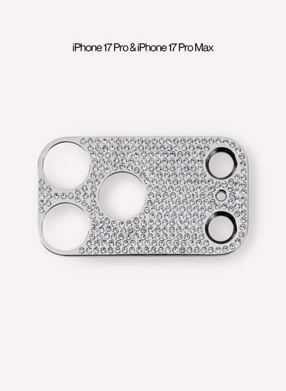 Rhinestone Camera Sticker - Silver
