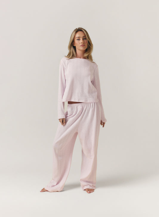 Pointelle Pyjama Set - Pink