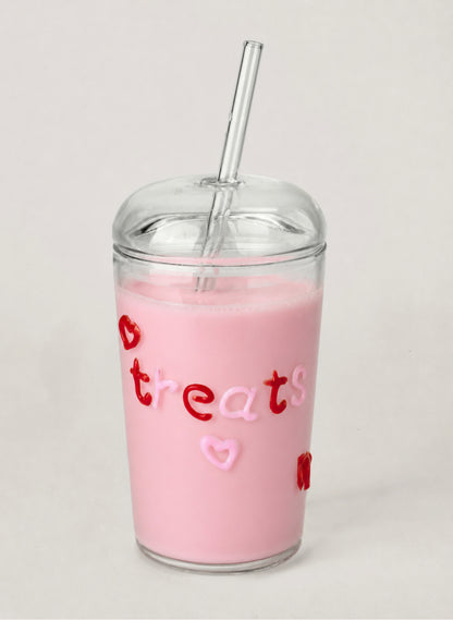 Treats Hearts Glass Tumbler