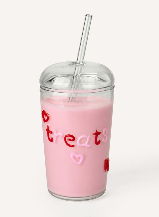 Treats Hearts Glass Tumbler