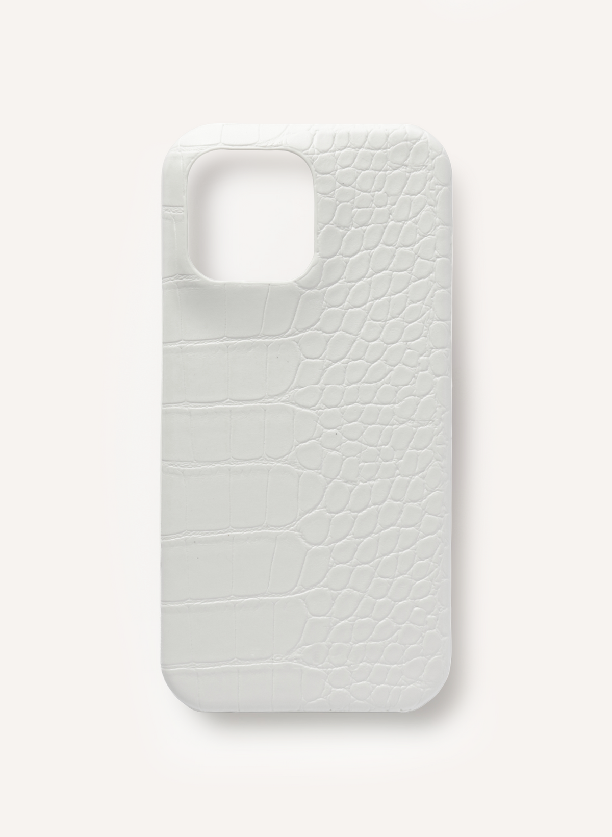 Croc Effect Phone Case - White