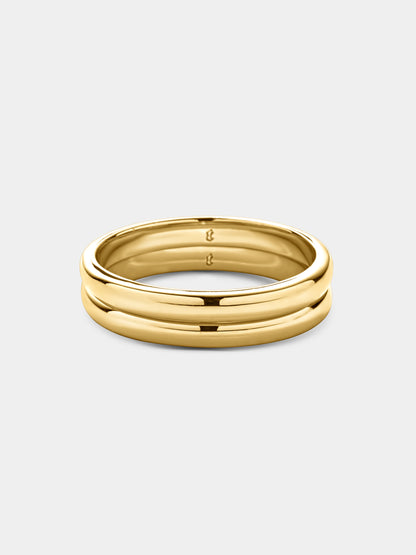 Plain Stacking Rings - Gold 2 Pack