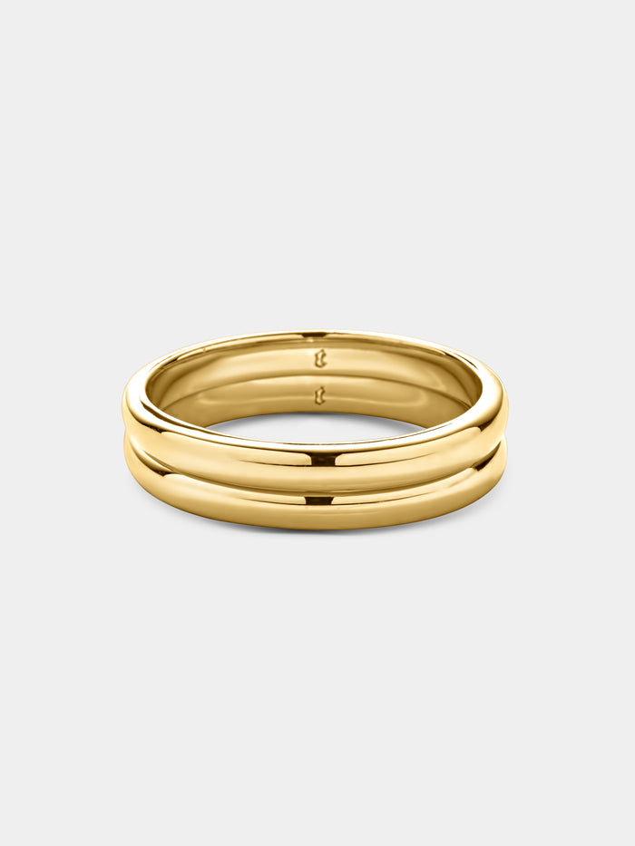 Plain Stacking Rings - Gold 2 Pack