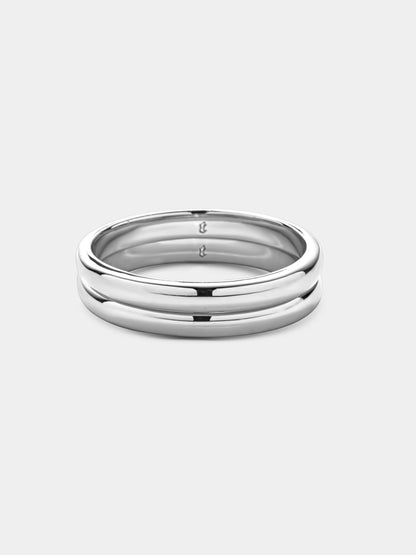 Plain Stacking Rings - Silver 2 Pack