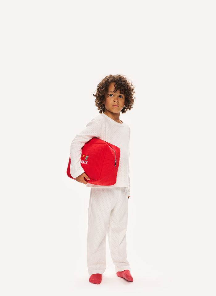Kids Pointelle Pyjama - White