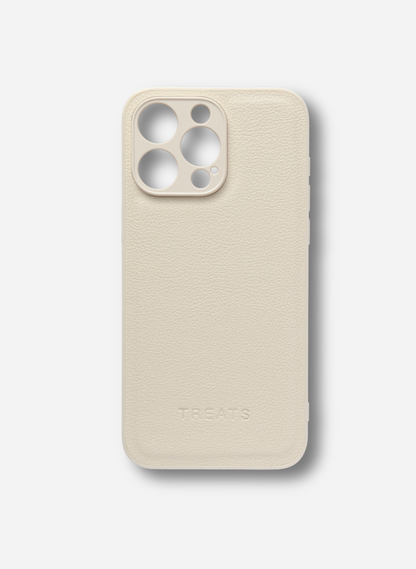 Leather Look Phone Case - Cream