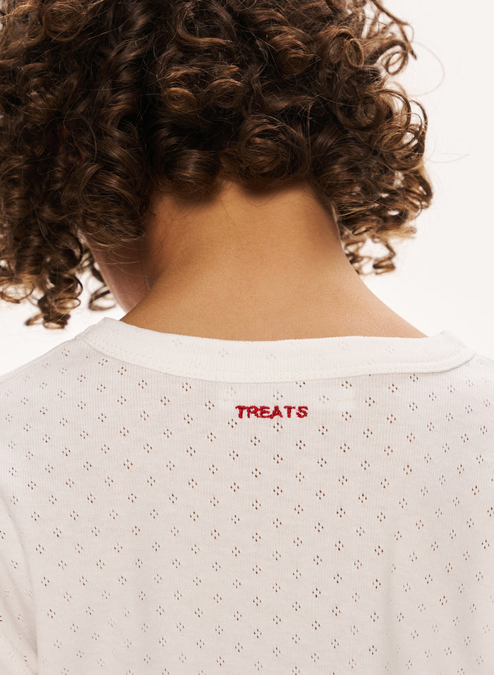 Kids Pointelle Pyjama - White