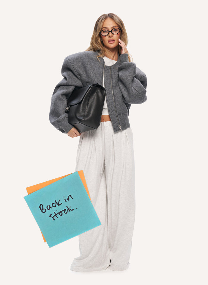 Back To Business Bomber - Grey