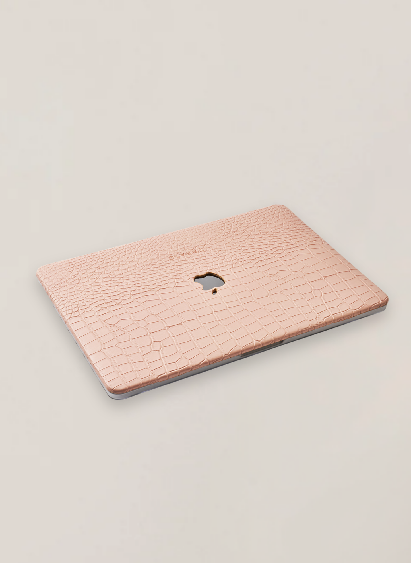Croc Emboss Laptop Case - Baby Pink