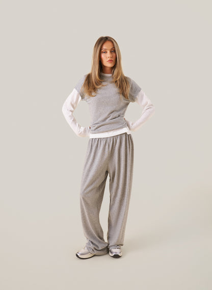 Layered Slub Set - Grey