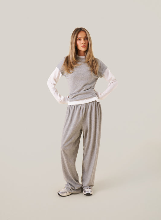 Layered Slub Set - Grey