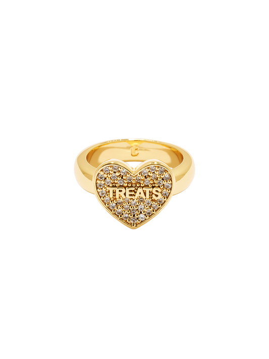 Treats Heart Signet Ring