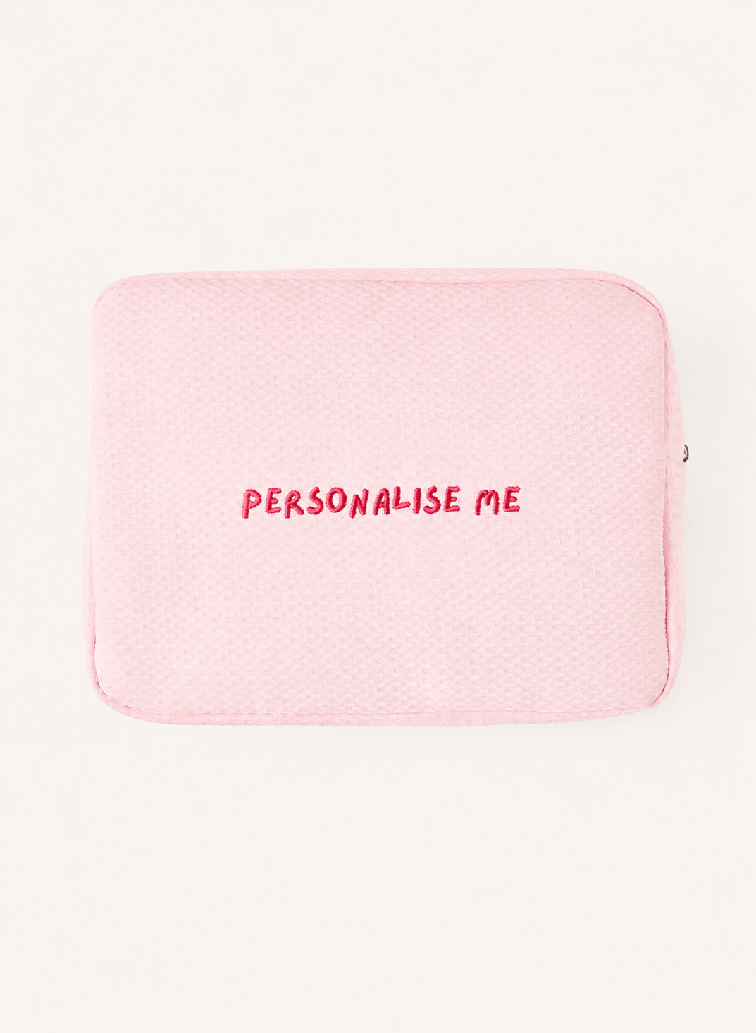 Personalised Waffle Pouch - Pink