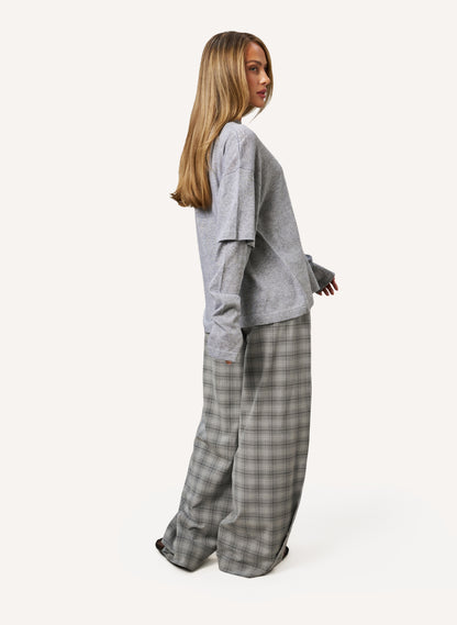 On The Go Pant - Grey Check