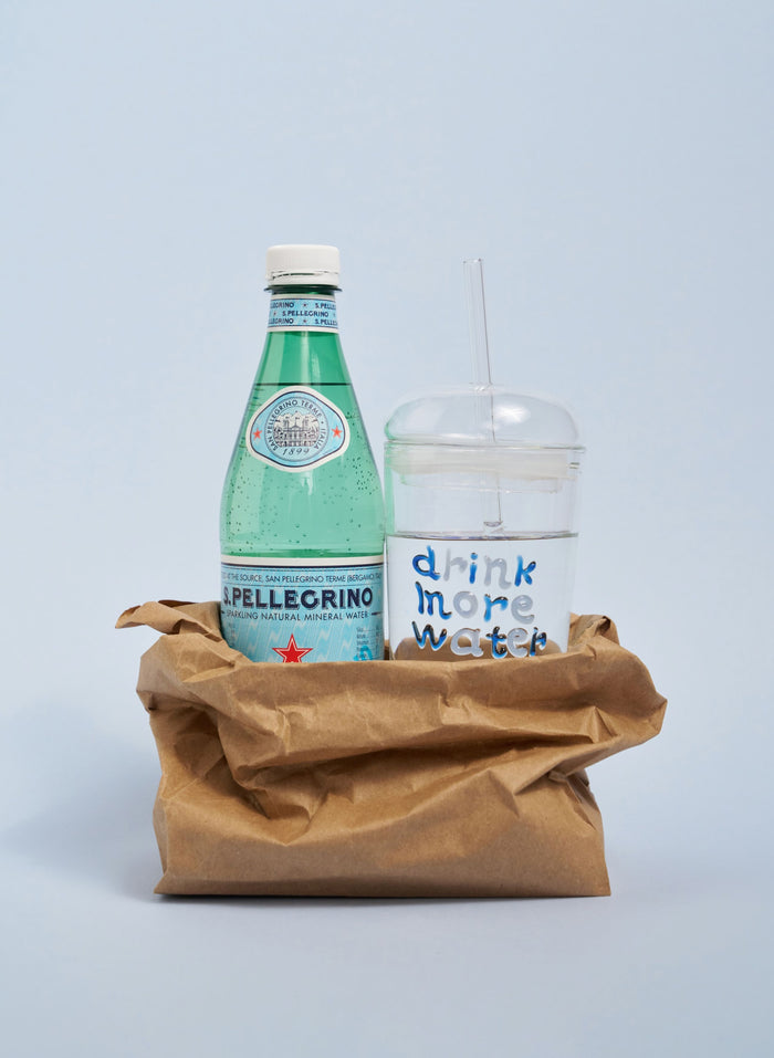 Drink More Water Glass Tumbler