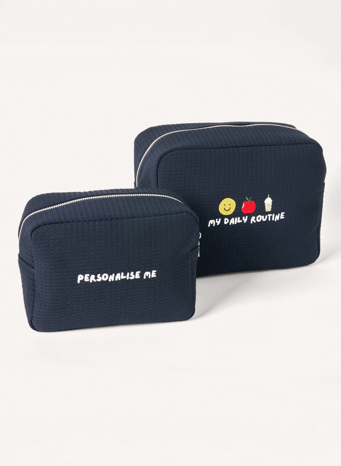 Personalised Waffle Pouch - Navy