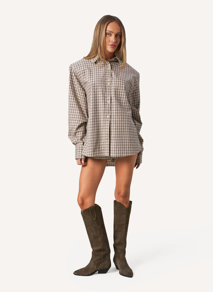 Elevated Check Set - Beige
