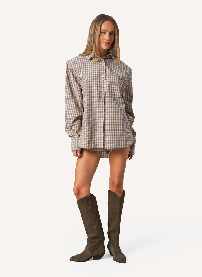 Elevated Check Set - Beige
