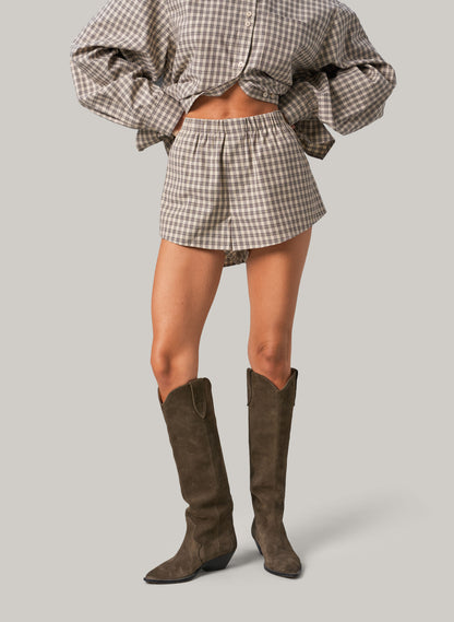 Elevated Check Set - Beige