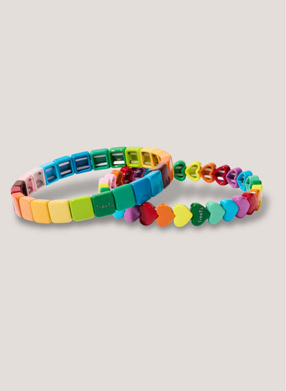 2 Pack Enamel Bracelets - Multi