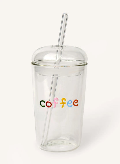 Coffee Glass Tumbler - Multi