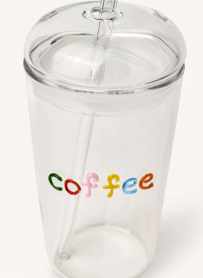 Coffee Glass Tumbler - Multi