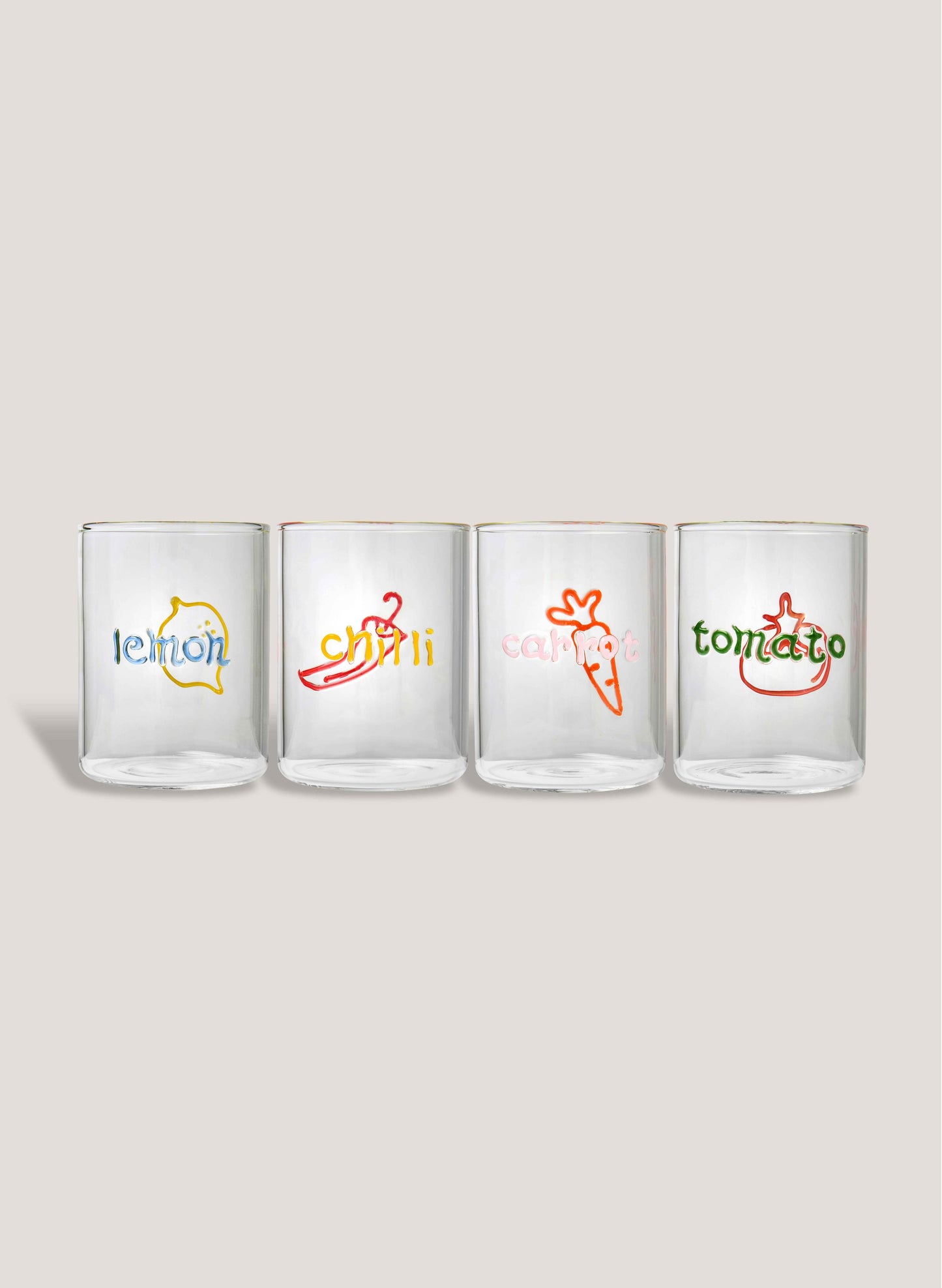 Farmers Market Glass Set - Clear