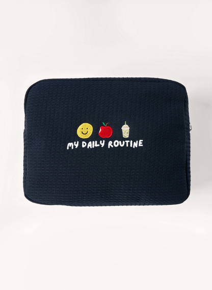 Personalised Waffle Pouch - Navy